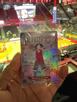One Piece Monkey D. Luffy US College Basketball Card Rutgers In Hand Ships now - Image 1