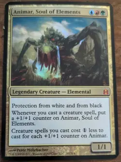 Magic the Gathering 1x OVERSIZED Animar, Soul of Elements x1 FOIL Commander - Image 1