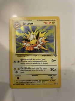 Pokemon TCG: Jolteon 4/64 holo rare jungle 1999 WOTC near mint / excellent - Image 1