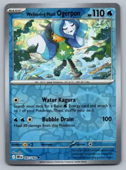 Pokemon TCG SV10: Destined Rivals #067/182 Wellspring Mask Ogerpon Reverse Holo - Image 1