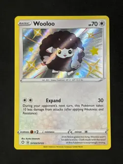 Wooloo SV103/SV122 Shining Fates: Shiny Vault Holo Pokemon MJ - Image 1
