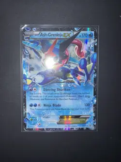 Pokemon TCG Ash-Greninja EX XY133 DAMAGED - Image 1