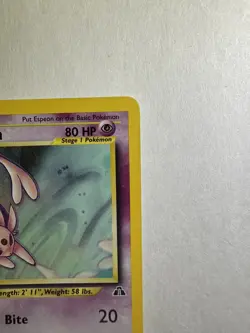 2001 Pokemon #1/75 Espeon (Neo Discovery) Holo - Unlimited - LP - Image 2