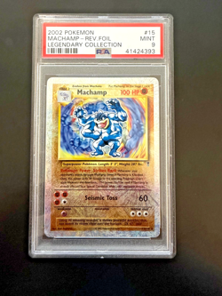 Pokemon Machamp Legendary Coll. Reverse Holo Rare #15 PSA 9 Mint - Image 1