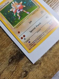 Pokemon TCG Hitmonchan Holo Rare 7/102 Base Set Unlimited, WOTC Vintage 1999 - Image 3