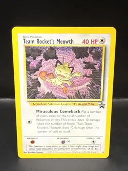 Pokemon - Black Star Promo - Team Rocket's Meowth - #18 J - Image 2