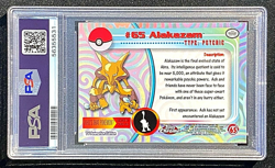 TOPPS CHROME POKEMON #65 ALAKAZAM 2000 TV PSA 8 NM/MT G3057 - Image 2