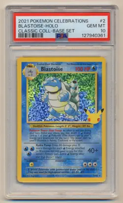 PSA 10 Pokemon Celebrations Holo Rare Blastoise 2/102 GEM MINT Condition!! - Image 1