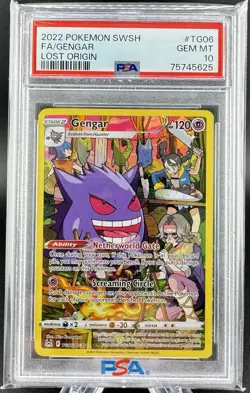 2022 Pokemon SWSH FA / Gengar Lost Origin #TG06 PSA 10 - Image 1