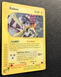 Pokemon SKYRIDGE - #H26/H32 Raikou - Holo - ENG - SWIRL - HP/DMG - Image 5