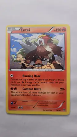 Pokemon TCG Entei 14/98 Cosmos Holo Ancient Origins Blister Promo - Image 1