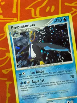 POKEMON TCG EMPOLEON 4/130 HOLO RARE LIGHT PLAY DIAMOND PEARL BASE - Image 3