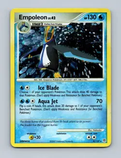 Empoleon LV.42 Pokemon TCG #4/130 Diamond & Pearl Holo Rare Card - Image 1