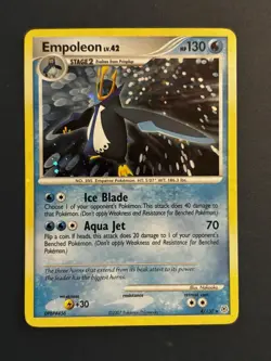 Pokemon EMPOLEON LV.42 4/130 DPBP#456 Holo Rare Diamond & Pearl - Image 1