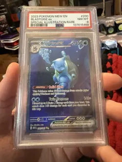 2023 POKEMON MEW EN-151 SPECIAL ILLUSTRATION RARE #200 BLASTOISE EX PSA 8 - Image 1