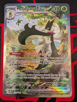 Pokemon Meowscarada ex 256/193 Sv02: Paldea Evolved SIR - Image 1