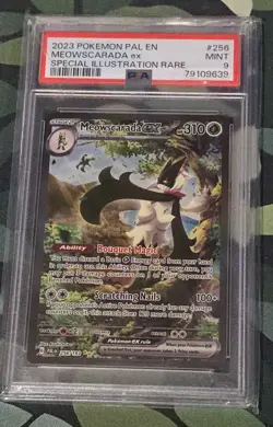 Pokemon TCG Meowscarada EX SIR 256/193 Paldea Evolved PSA 9 - Image 1