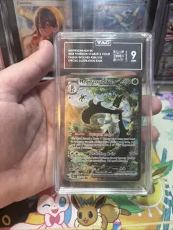 Pokemon Meowscarada EX 256/193 Paldea Evolved SIR TAG 9 Mint - Image 1