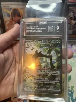 Pokemon Meowscarada EX 256/193 Paldea Evolved SIR TAG 9 Mint - Image 3