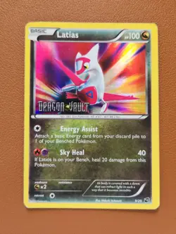 Latias 9/20 Holo Stamped Rare Dragon Vault 2012 Nintendo Pokemon Card MP - Image 1