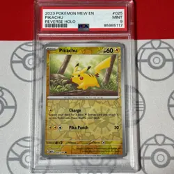 PSA 9 Pikachu Reverse Holo #025/165 2023 Pokemon Mew EN 151 Card 5117 - Image 1
