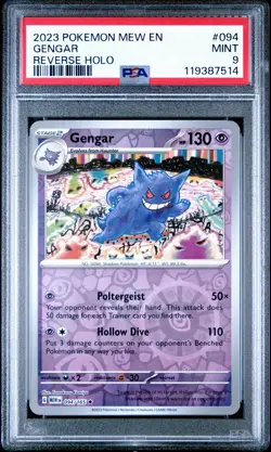 2023 POKEMON MEW EN-151 REVERSE HOLO 094 GENGAR PSA 9 - Image 1