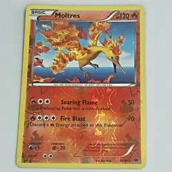 Pokemon Moltres 14/99 - Rare Reverse Holo Next Destinies - 2012 Trading Card - Image 1