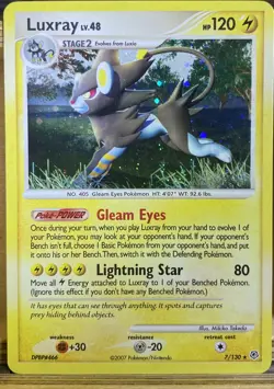 Pokemon Diamond & Pearl Base Luxray LV.48 Holo Rare Card 7/130 - Image 1