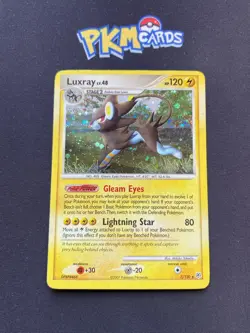 Pokemon TCG Luxray Diamond & Pearl 7/130 Double Swirl Holo Rare MP. - Image 1