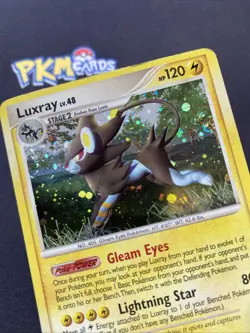 Pokemon TCG Luxray Diamond & Pearl 7/130 Double Swirl Holo Rare MP. - Image 3