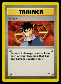 Pokemon Card Brock 98/132 Gym Heroes - Image 1