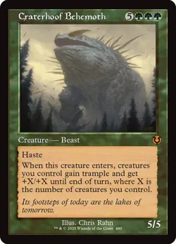 Craterhoof Behemoth Retro Frame Innistrad Remastered NM MTG - Image 1