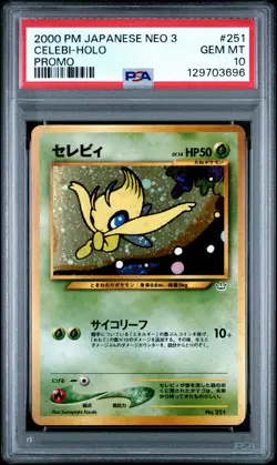 2000 POKEMON JPN NEO 3 PROMO PROMO #251 CELEBI-HOLO PSA 10 - Image 1