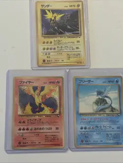 EX+++) Articuno Zapdos Moltres 144 145 146 Japanese Pokemon Card - Image 1