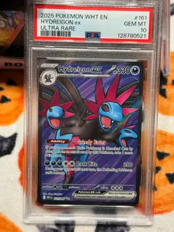 2025 Pokemon SV White Flare WHT EN Hydreigon ex Ultra Rare #161/086 PSA 10 - Image 1