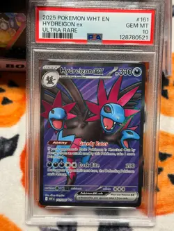 2025 Pokemon SV White Flare WHT EN Hydreigon ex Ultra Rare #161/086 PSA 10 - Image 2