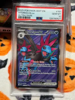 2025 Pokemon SV White Flare WHT EN Hydreigon ex Ultra Rare #161/086 PSA 10 - Image 4