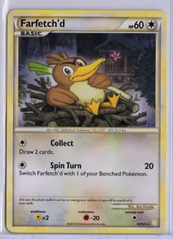 2010 Pokemon Heartgold Soulsilver Farfetch’d 19 Rare - Image 1