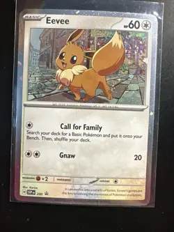 Pokemon TCG ~ Eevee #200 ~ Cosmos Holo Black Star Promo ~ Destined Rivals swirl - Image 1