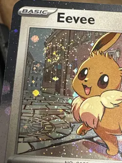 Pokemon TCG ~ Eevee #200 ~ Cosmos Holo Black Star Promo ~ Destined Rivals swirl - Image 4