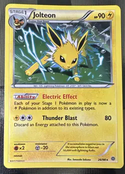 Pokemon Jolteon Holo Rare 26/98 XY Ancient Origins English 2015 TCG LP - Image 1