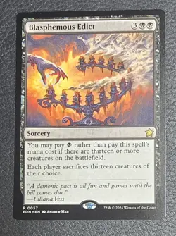 Blasphemous Edict Foundations Regular MTG NM Magic Card - Image 1