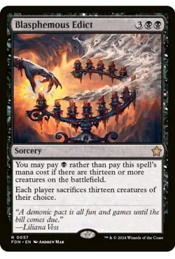 1x MTG Blasphemous Edict - Foundations Rare! NM Mint! Ships Fast! - Image 1