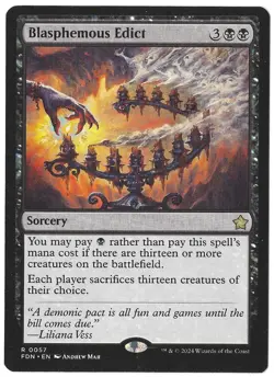 Blasphemous Edict Foundations FDN 57 MTG Regular Rare - Image 1