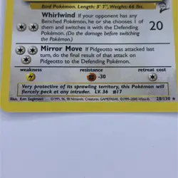 Pidgeotto 28/130 Base Set 2 Non-Holo Regular Rare Pokemon Card TCG - Image 2