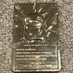 1999 BK 23K Gold Plated Pokemon Pikachu Trading Card - Image 4