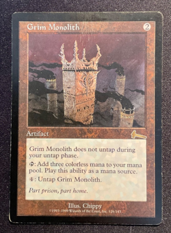 MTG Grim Monolith - Urza's Legacy Regular Rare HP - Image 1