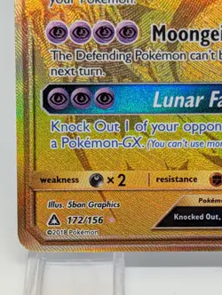 Pokemon TCG Ultra Prison 172/156 Lunala GX NM - Image 4