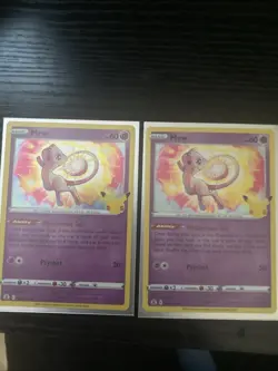 (x2) Pokemon TCG Mew 011/025 Holo Rare Celebrations NM - Image 1