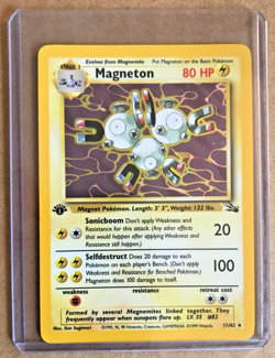 Pokemon Fossil 1st Edition Magneton 11/62 Foil Holo Rare NMM Unplayed WOTC 1999 - Image 2